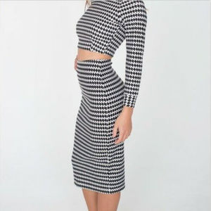 AMERICAN APPAREL || Houndstooth Pencil Skirt XS